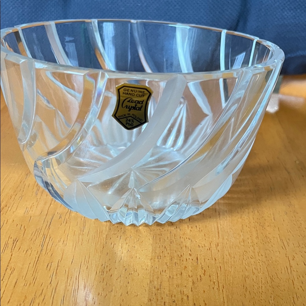 Elegant Lead Crystal Bowl made in Poland.